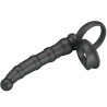 anneau pénis vibrant tatum avec plug 10 vibrations noir