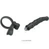 anneau pénis vibrant tatum avec plug 10 vibrations noir
