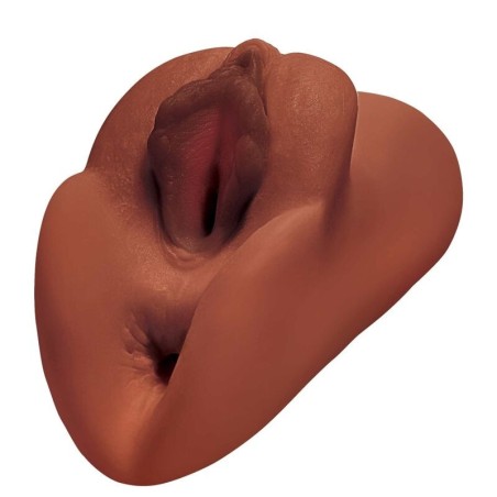 masturbateur vagin et anus double stroker perfect pussy brun