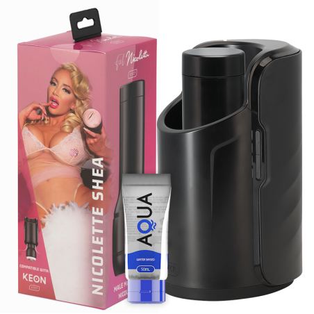 keon + feel nicolette shea stroker + lubrifiant de qualité aqua 50 ml