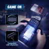 masturbateur à vibration de poussée avec fonction chauffante et support mobile - noir