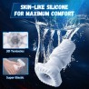 masturbateur à vibration de poussée avec fonction chauffante et support mobile - noir