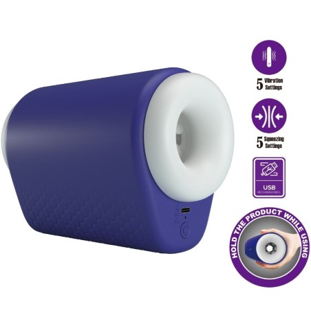 masturbateur pour homme dj lady avec vibration 5 réglages violet