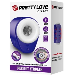 masturbateur pour homme dj lady avec vibration 5 réglages violet