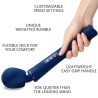 vim baguette rumble vibrante rechargeable en silicone bleu minuit
