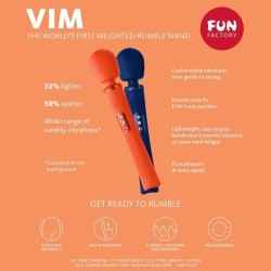 vim baguette rumble vibrante rechargeable en silicone bleu minuit