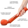 vim silicone rechargeable vibrant lesté rumble wand sunrise orange