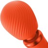 vim silicone rechargeable vibrant lesté rumble wand sunrise orange
