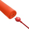 vim silicone rechargeable vibrant lesté rumble wand sunrise orange