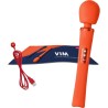 vim silicone rechargeable vibrant lesté rumble wand sunrise orange