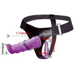 harnais anal et vaginal femme lilas gpoint 17 cm