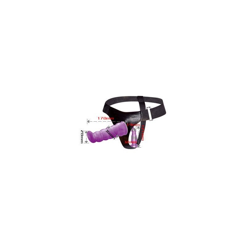 harnais anal et vaginal femme lilas gpoint 17 cm