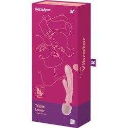 masseur vibrateur lapin triple lover rose