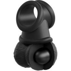 elite kit harnais réglable deluxe anneau avec testicules & gode 20.3 cm