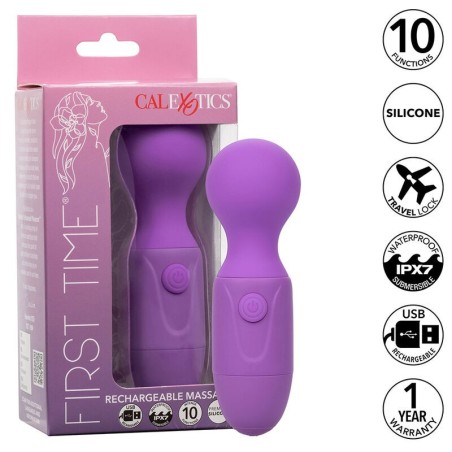 first time masseur rechargeable 10 vibrations violet
