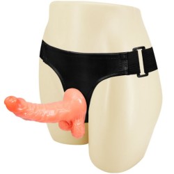 harnais avec pénis réaliste et culotte réglable ultra passionnée 15.5 cm