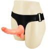 harnais avec pénis réaliste et culotte réglable ultra passionnée 15.5 cm
