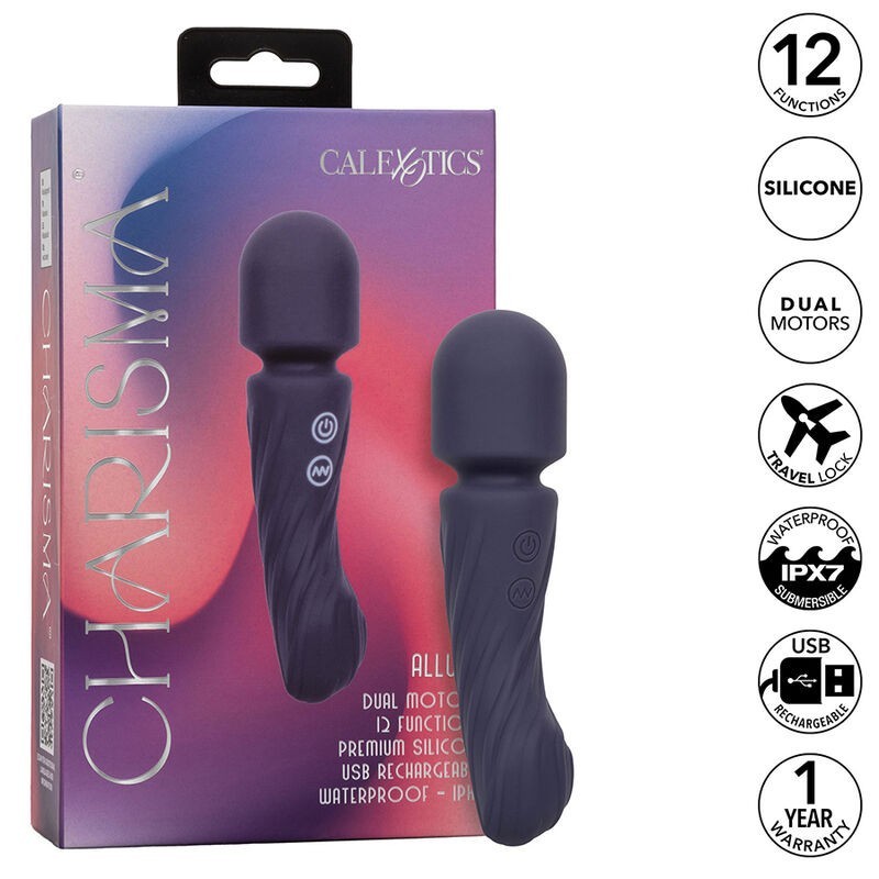charisma allure masseur double moteurs 12 fonctions 17,25 cm x 4,5 cm violet charisma allure masseur double moteurs 12 fonctions 17,25 cm x 4,5 cm violet