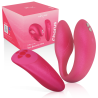 vibrateur chorus pour couples avec commande de squeeze rose