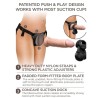 elite kit harnais réglable deluxe anneau avec testicules & gode 20.3 cm