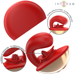 vibrateur & stimulateur mariah en forme de u 10 vibrations rouge