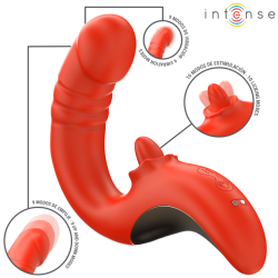 vibrateur et stimulateur paulina en forme de u rouge