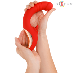 vibrateur et stimulateur paulina en forme de u rouge