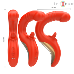 vibrateur et stimulateur paulina en forme de u rouge