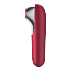vibrateur et aspiration dual love avec air pulsé rouge