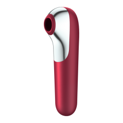 vibrateur et aspiration dual love avec air pulsé rouge