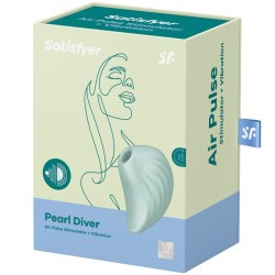 stimulateur et vibrateur pearl diver vert
