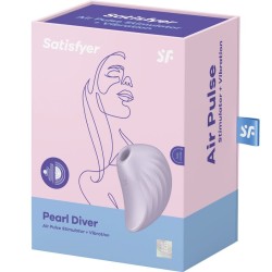 stimulateur et vibrateur pearl diver violette