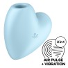 cutie heart stimulateur et vibrateur de pulse d'air bleu