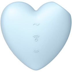 cutie heart stimulateur et vibrateur de pulse d'air bleu