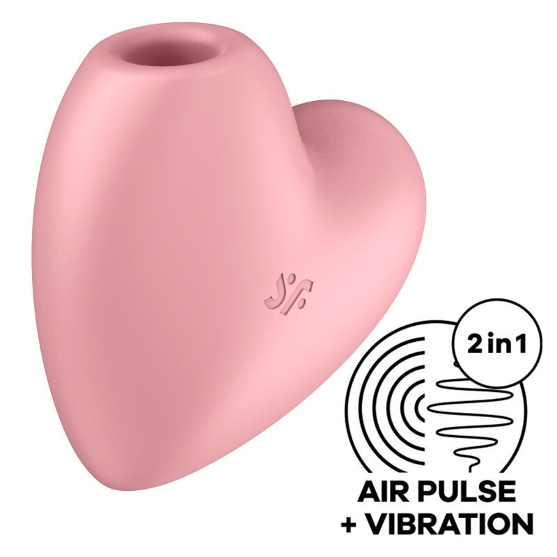 cutie heart stimulateur et vibrateur de pulse d'air rose