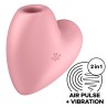 cutie heart stimulateur et vibrateur de pulse d'air rose