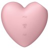 cutie heart stimulateur et vibrateur de pulse d'air rose