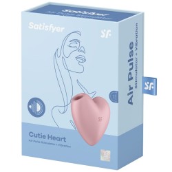 cutie heart stimulateur et vibrateur de pulse d'air rose