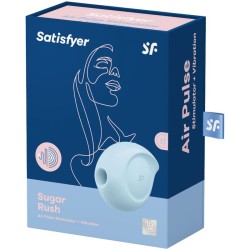 stimulateur et vibrateur d'impulsions d'air sugar rush bleu