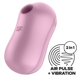 stimulateur et vibrateur d'impulsions d'air de barbe à coton lilas