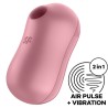 stimulateur et vibrateur d'impulsions d'air de barbe à coton rose
