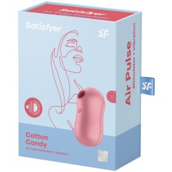 stimulateur et vibrateur d'impulsions d'air de barbe à coton rose