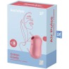 stimulateur et vibrateur d'impulsions d'air de barbe à coton rose