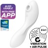 application stimulateur et vibrateur curvy trinity 5 blanc