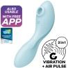 application stimulateur et vibrateur curvy trinity 5 bleu