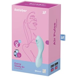 application stimulateur et vibrateur curvy trinity 5 bleu