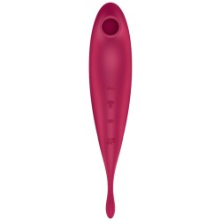 application de stimulateur et vibrateur twirling pro+ rouge