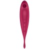 application de stimulateur et vibrateur twirling pro+ rouge