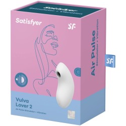 stimulateur et vibrateur à pulse d'air vulva lover 2 blanc