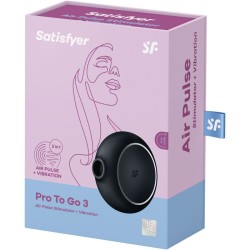 stimulateur et vibrateur double air pulse pro to go 3 noir